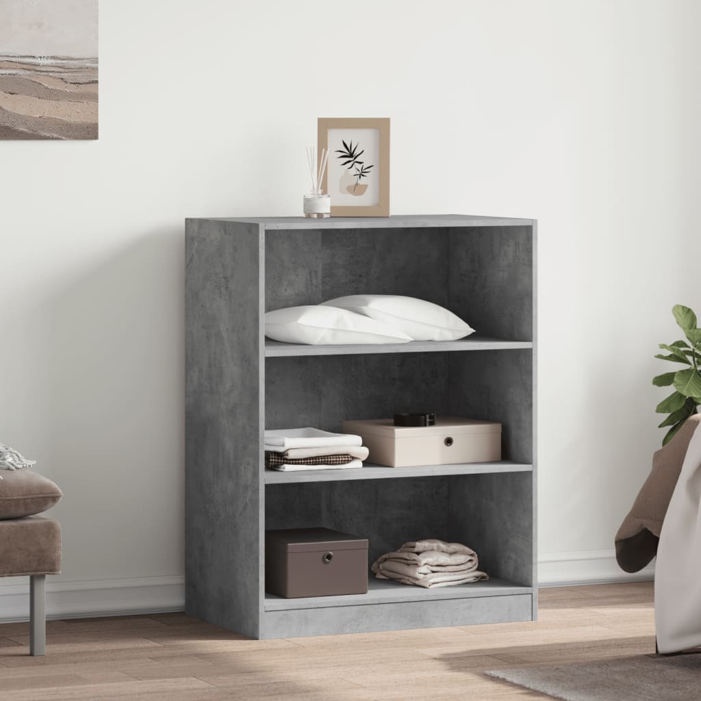 vidaXL Armario de madera de ingeniería gris hormigón 77x48x102 cm