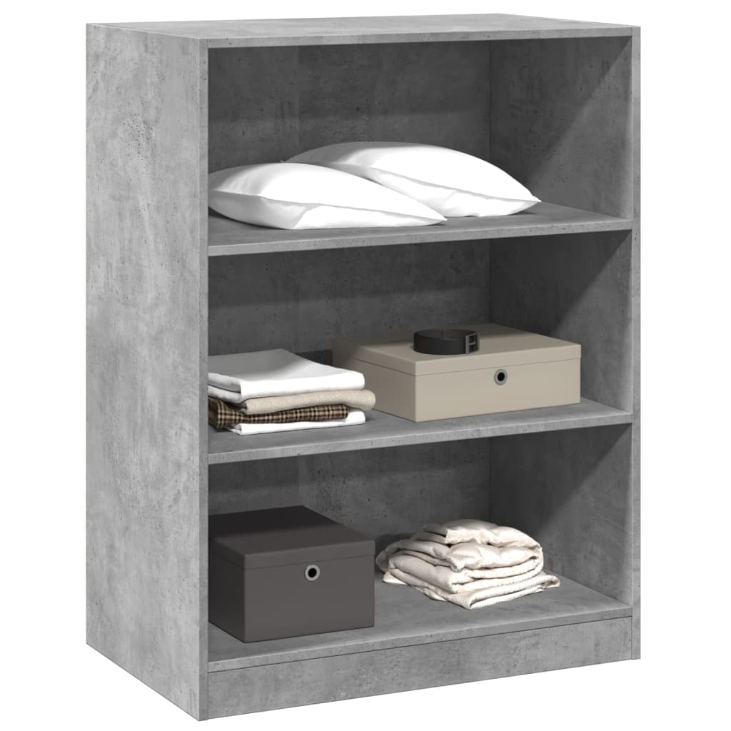 vidaXL Armario de madera de ingeniería gris hormigón 77x48x102 cm