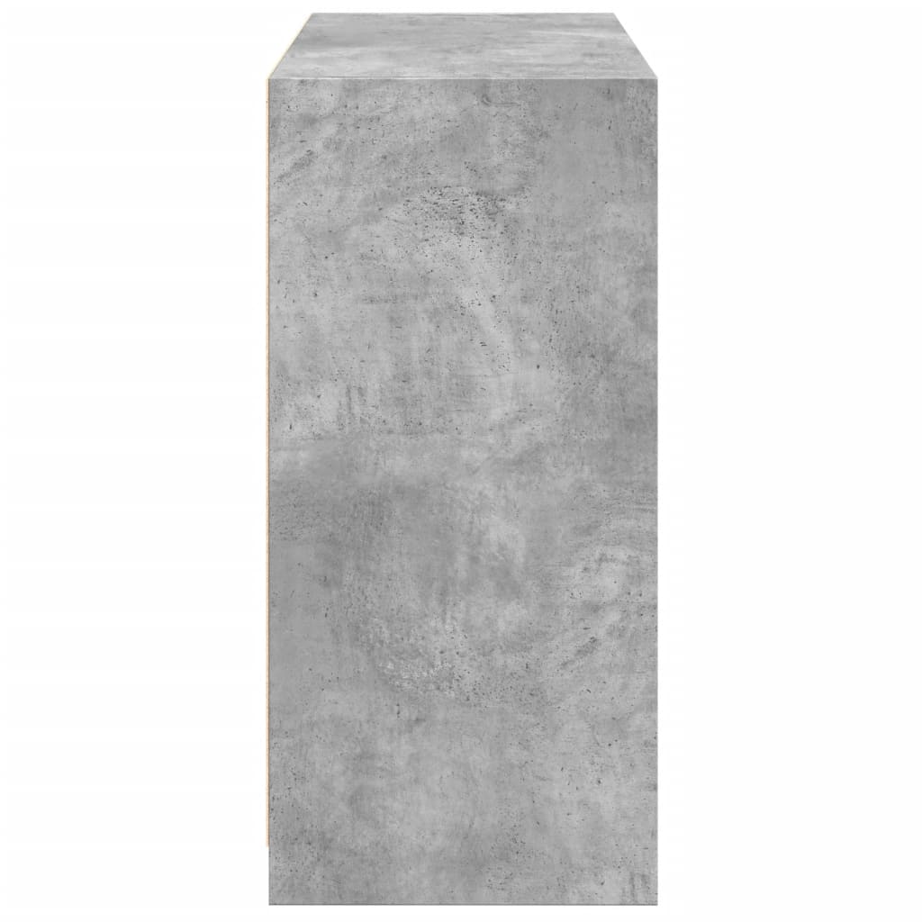 vidaXL Armario de madera de ingeniería gris hormigón 77x48x102 cm