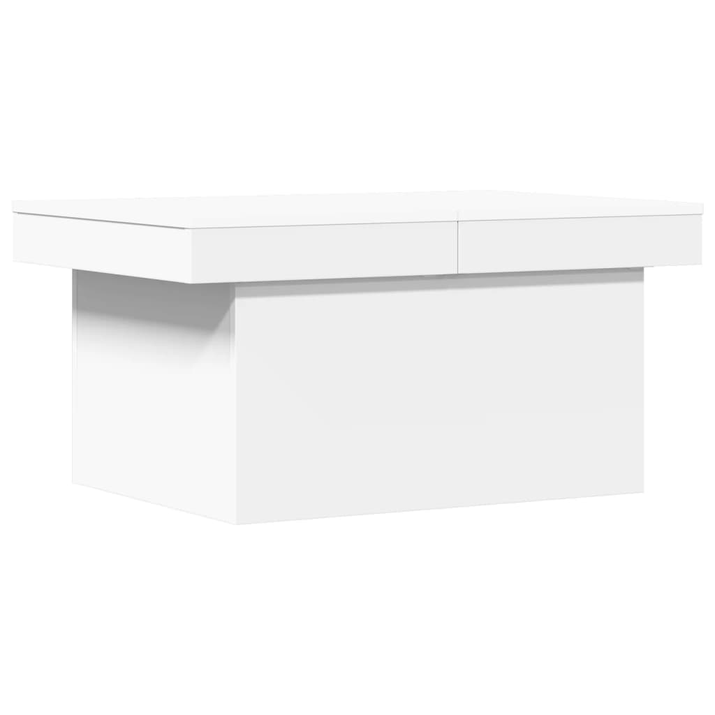 vidaXL Mesa de centro madera de ingeniería blanca 80x55x40 cm