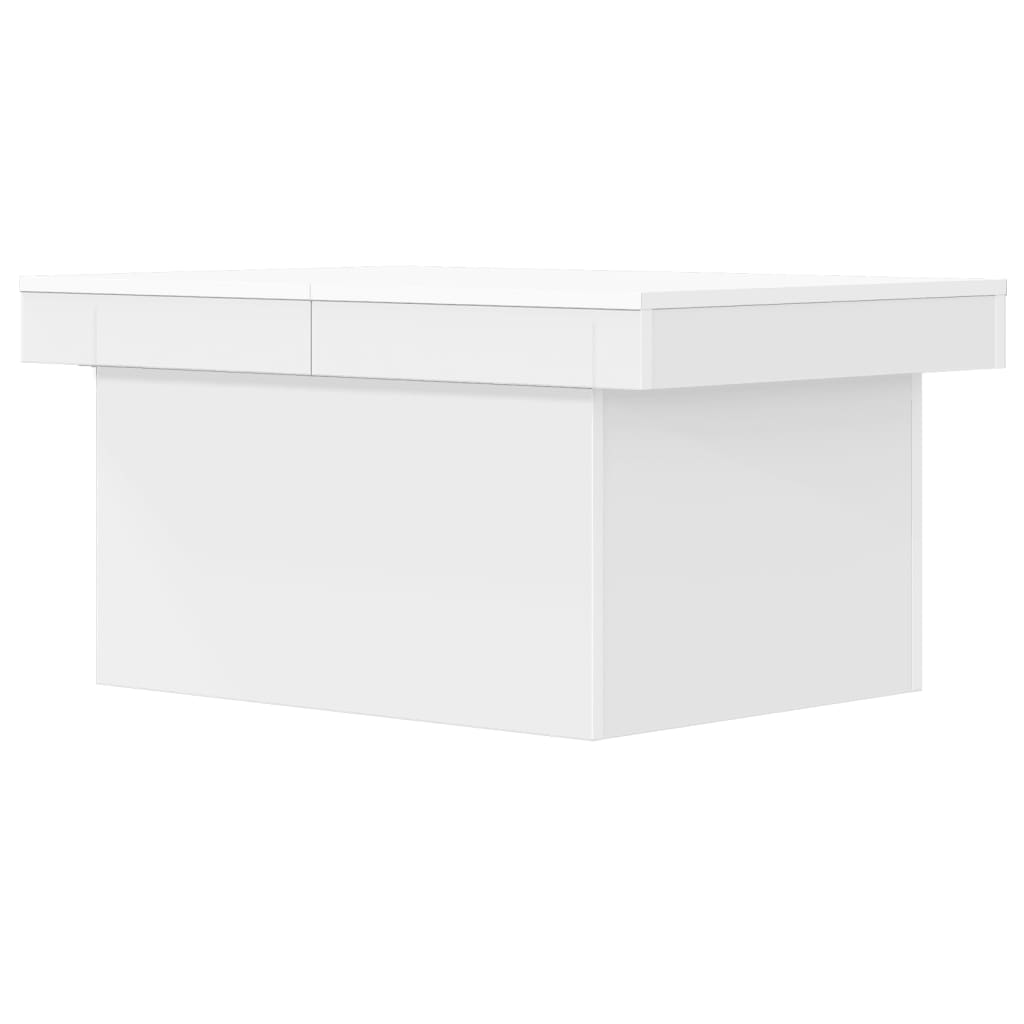 vidaXL Mesa de centro madera de ingeniería blanca 80x55x40 cm