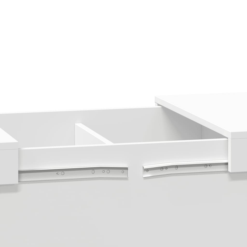 vidaXL Mesa de centro madera de ingeniería blanca 80x55x40 cm