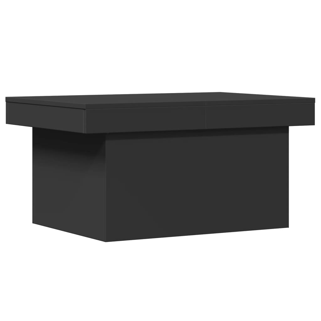 vidaXL Mesa de centro madera de ingeniería negro 80x55x40 cm