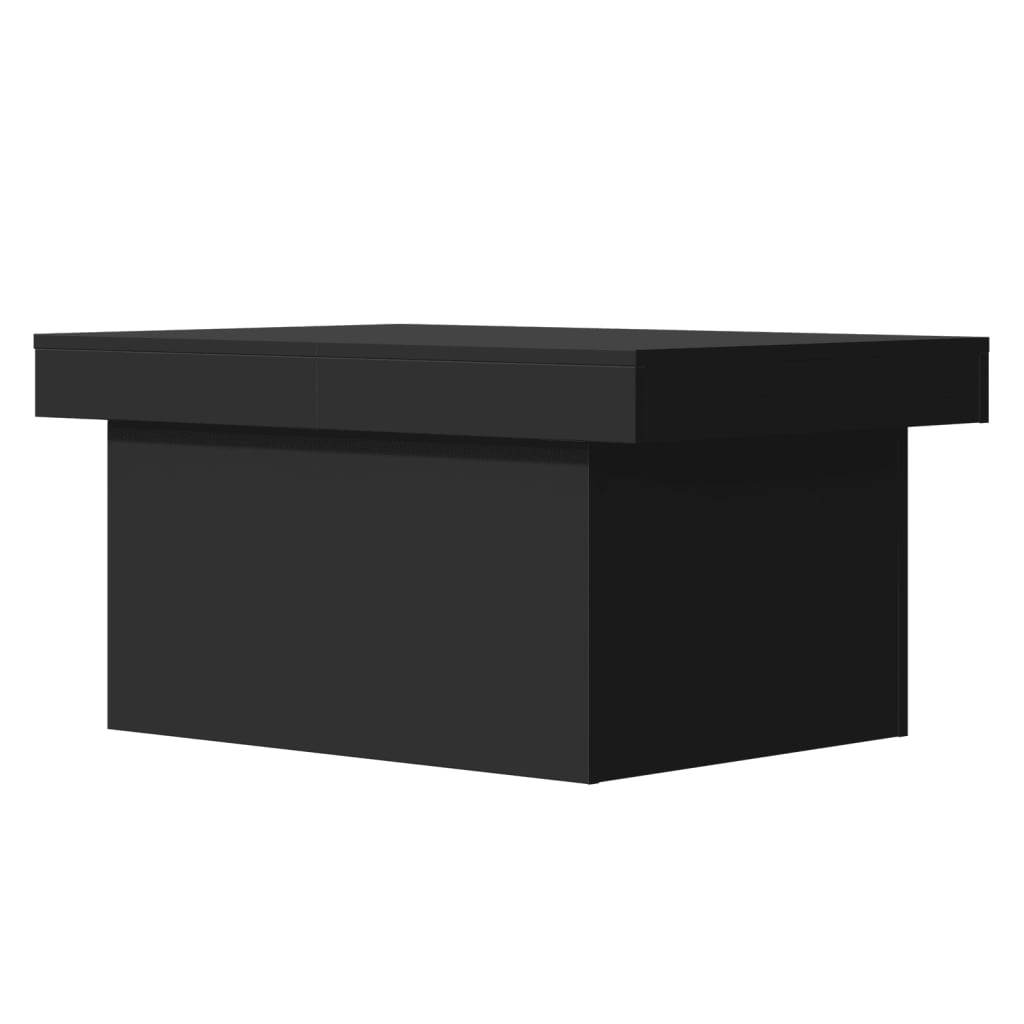 vidaXL Mesa de centro madera de ingeniería negro 80x55x40 cm