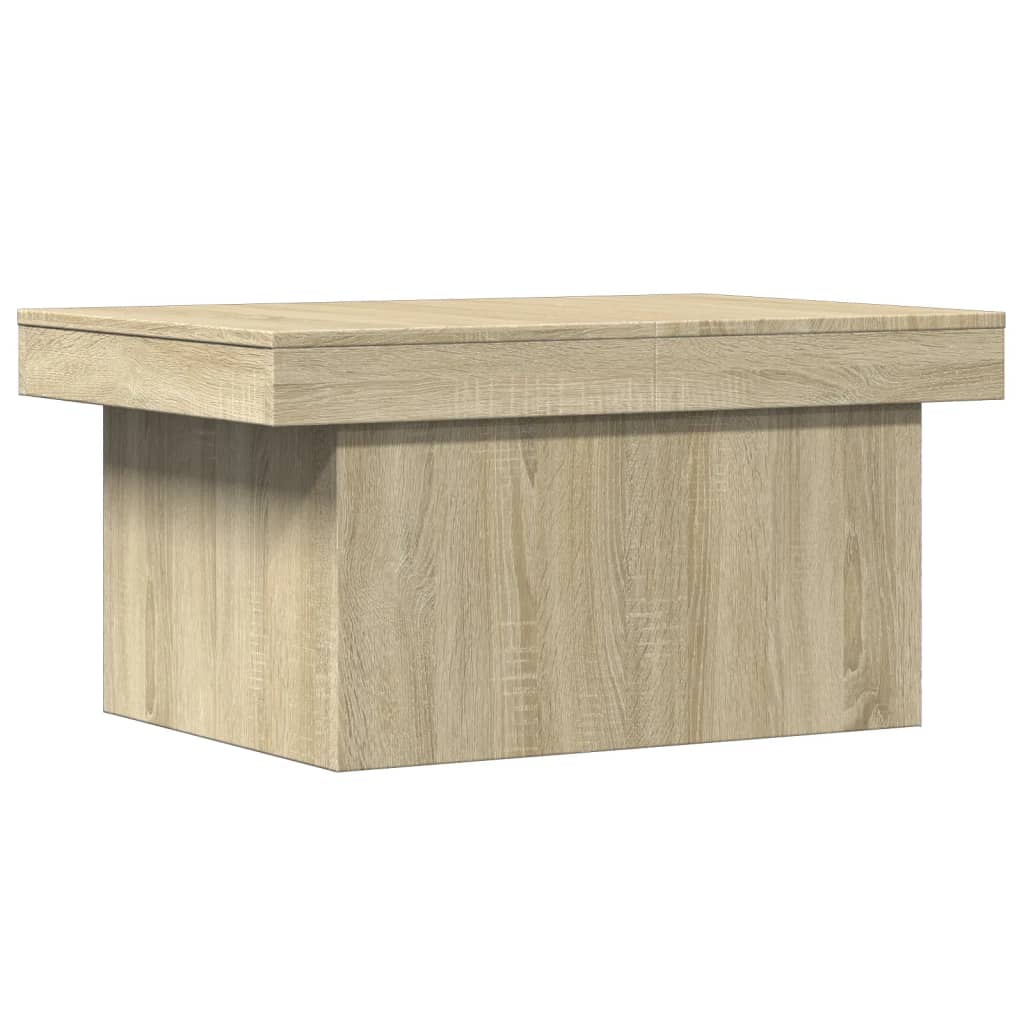 vidaXL Mesa de centro madera de ingeniería roble Sonoma 80x55x40 cm