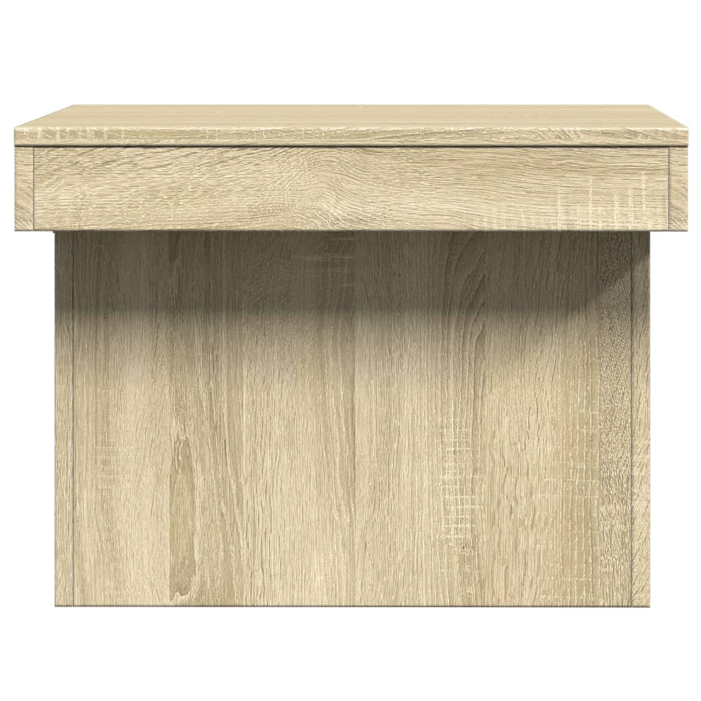 vidaXL Mesa de centro madera de ingeniería roble Sonoma 80x55x40 cm