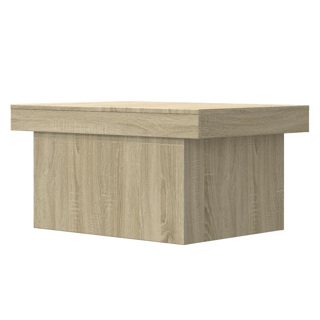 vidaXL Mesa de centro madera de ingeniería roble Sonoma 80x55x40 cm