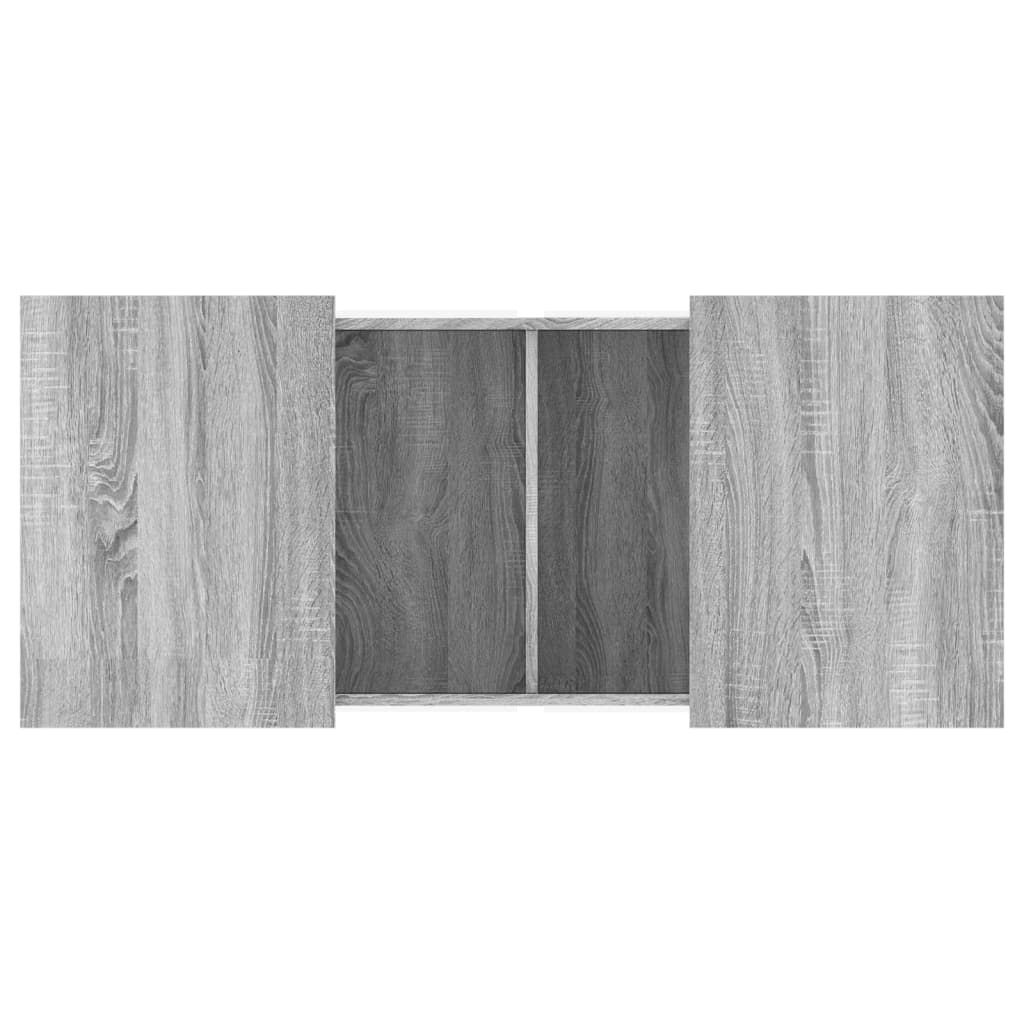 vidaXL Mesa de centro madera de ingeniería gris Sonoma 80x55x40 cm