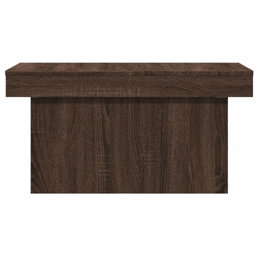 vidaXL Mesa de centro madera de ingeniería marrón roble 80x55x40 cm