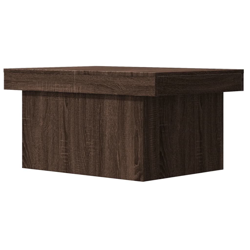 vidaXL Mesa de centro madera de ingeniería marrón roble 80x55x40 cm