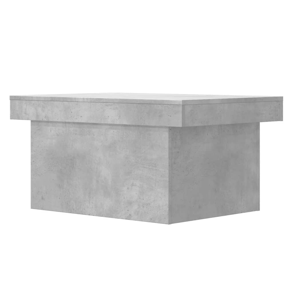 vidaXL Mesa de centro madera de ingeniería gris hormigón 100x55x40 cm