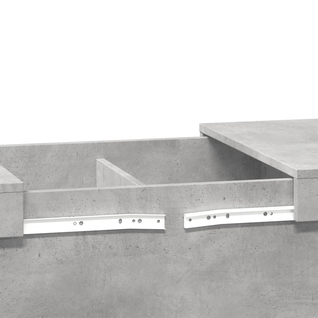 vidaXL Mesa de centro madera de ingeniería gris hormigón 100x55x40 cm