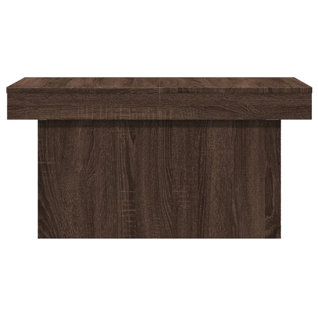 vidaXL Mesa de centro madera de ingeniería marrón roble 100x55x40 cm