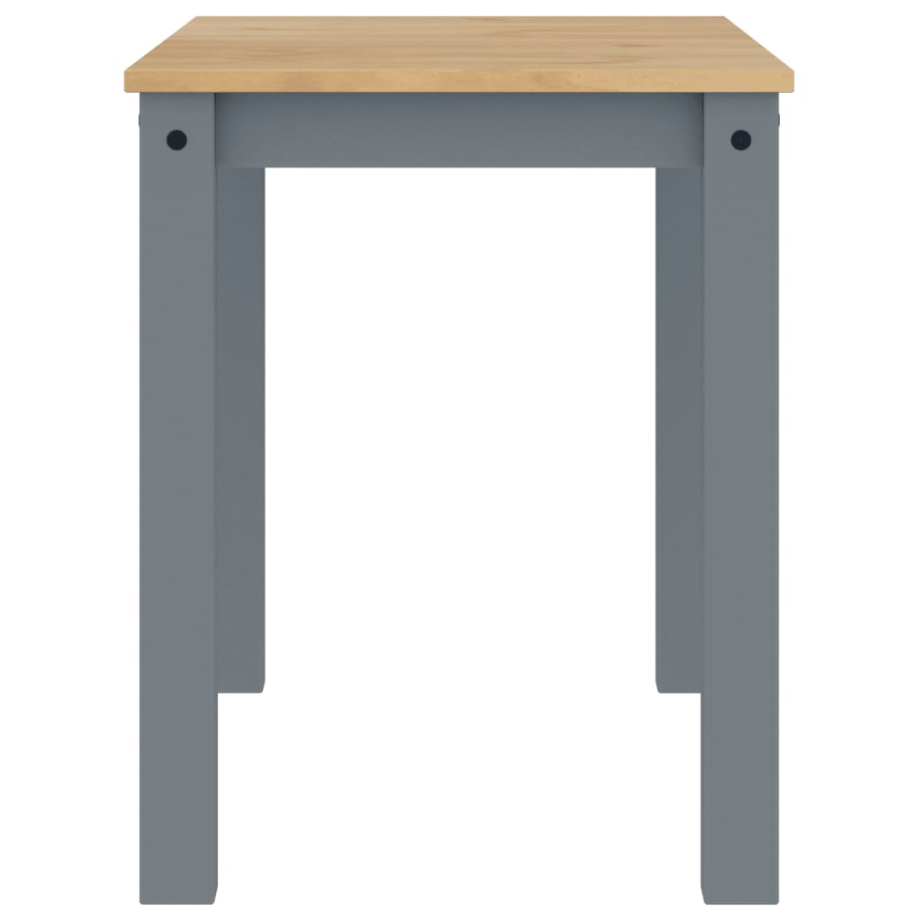 vidaXL Mesa de comedor Panama madera maciza de pino gris 117x60x75 cm