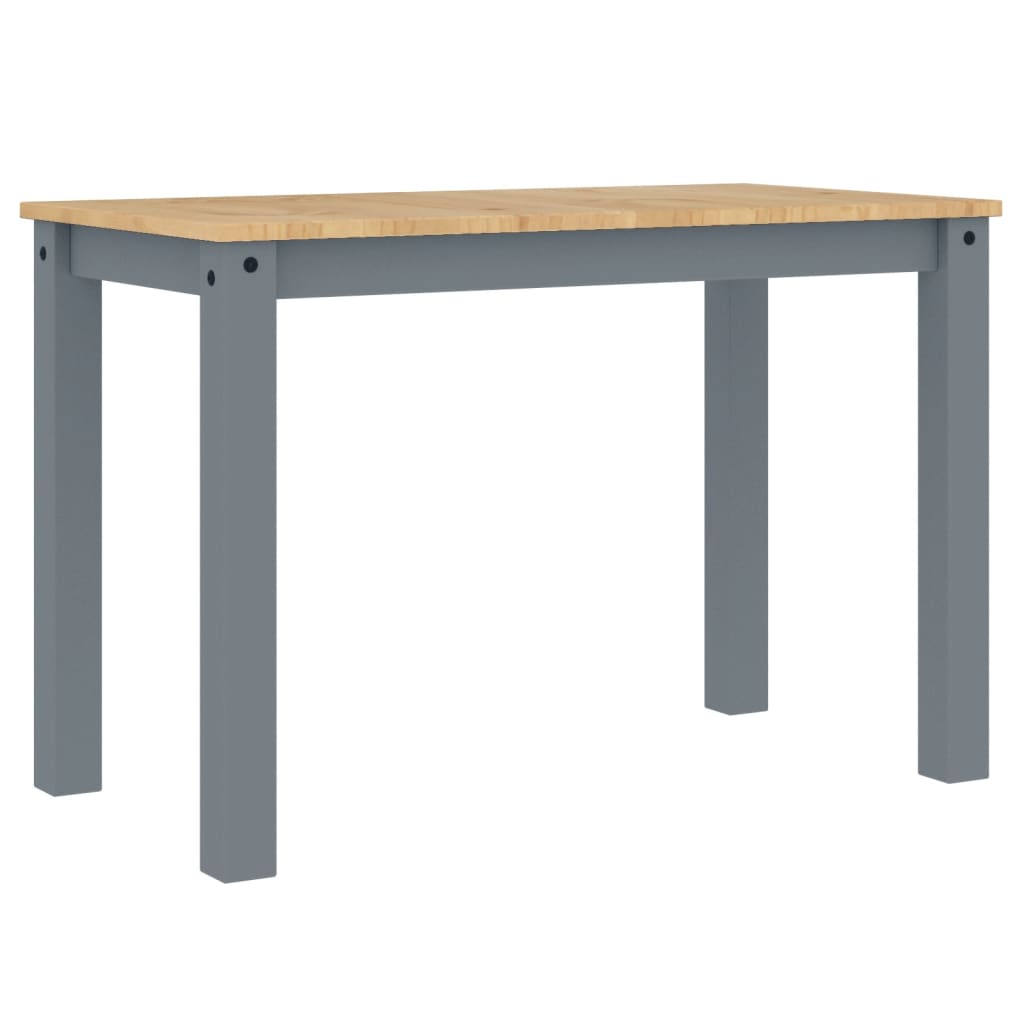 vidaXL Mesa de comedor Panama madera maciza de pino gris 117x60x75 cm