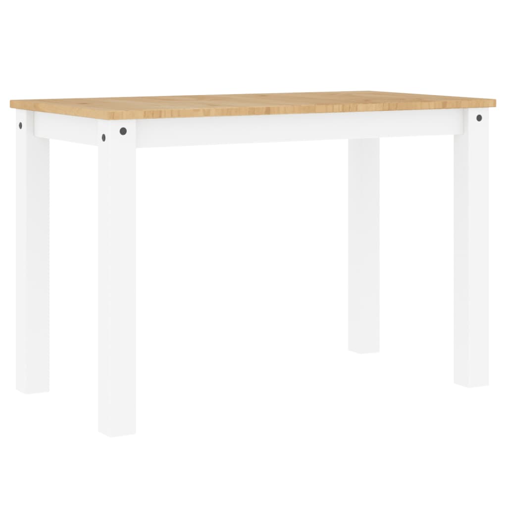 vidaXL Mesa de comedor Panama madera maciza pino blanco 117x60x75 cm