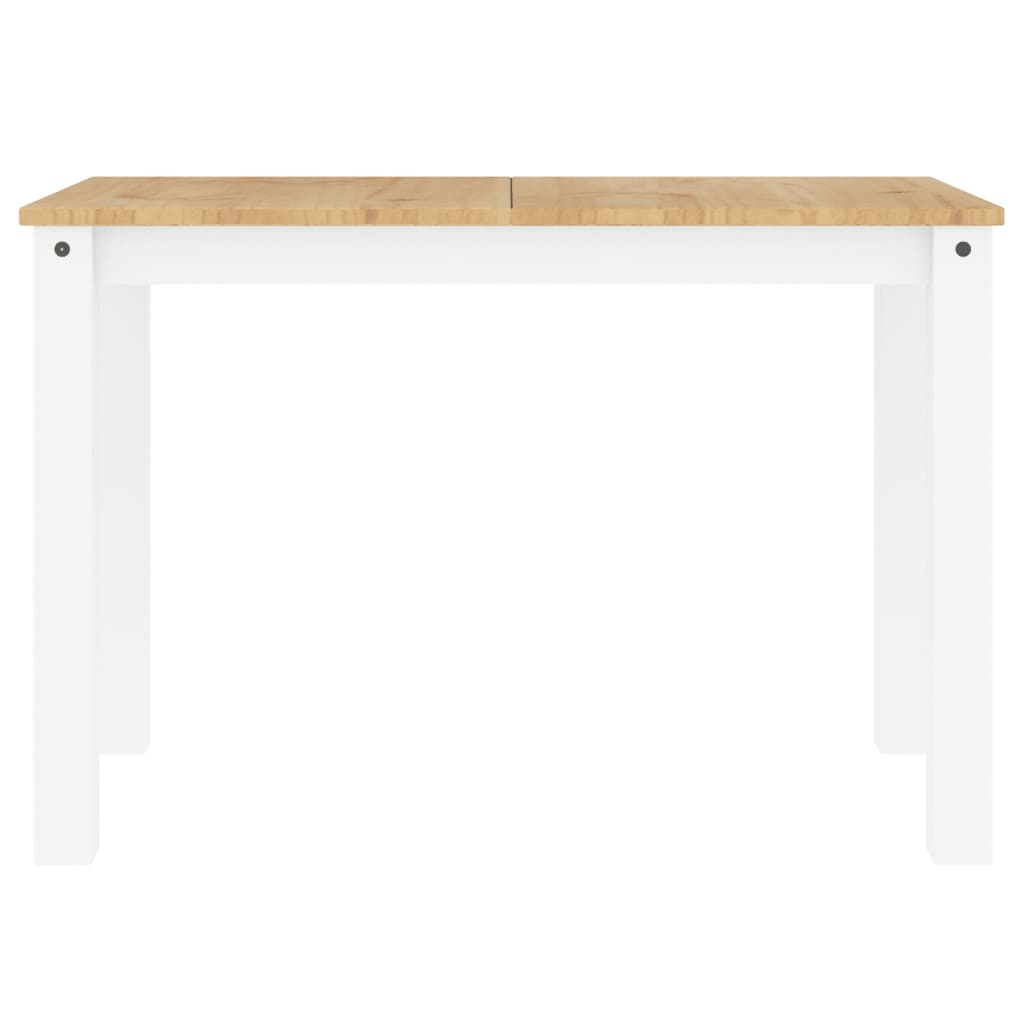 vidaXL Mesa de comedor Panama madera maciza pino blanco 117x60x75 cm