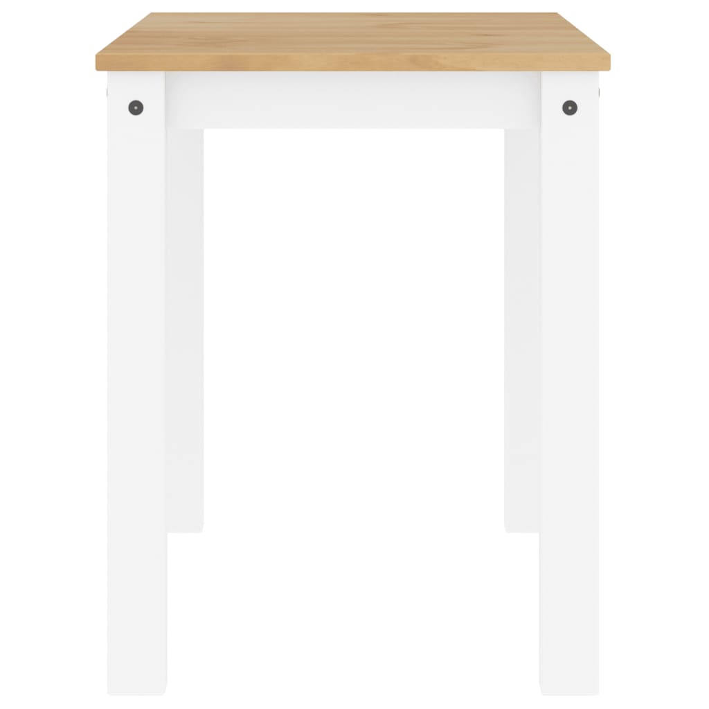 vidaXL Mesa de comedor Panama madera maciza pino blanco 117x60x75 cm