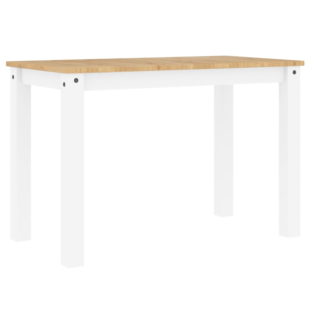 vidaXL Mesa de comedor Panama madera maciza pino blanco 117x60x75 cm