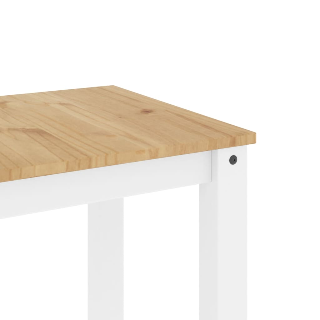 vidaXL Mesa de comedor Panama madera maciza pino blanco 117x60x75 cm