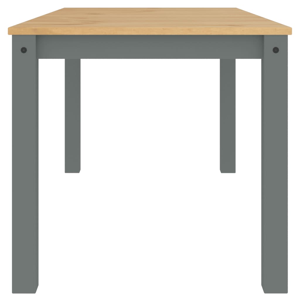 vidaXL Mesa de comedor Panama madera maciza de pino gris 160x80x75 cm