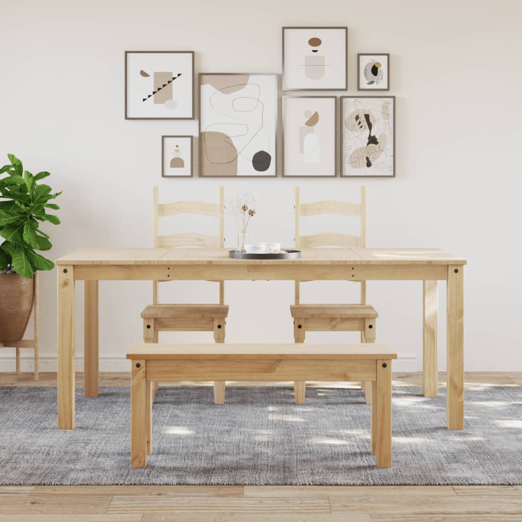 vidaXL Mesa de comedor Panama madera maciza de pino 180x90x75 cm