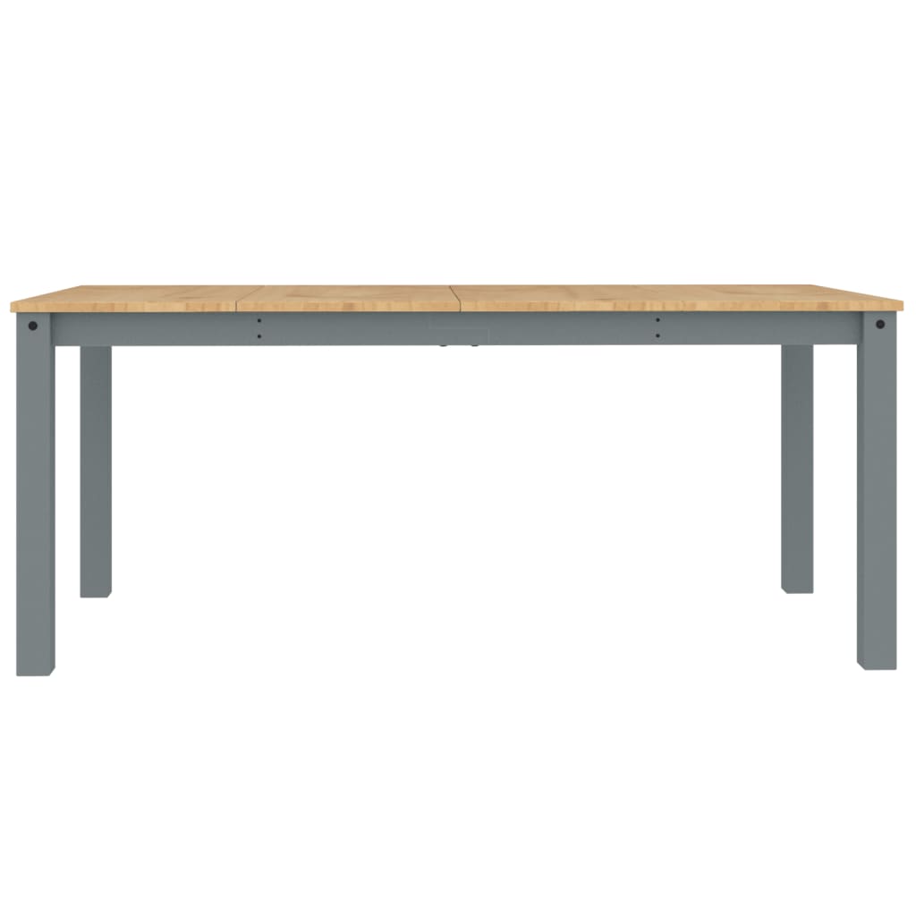 vidaXL Mesa de comedor Panama madera maciza de pino gris 180x90x75 cm