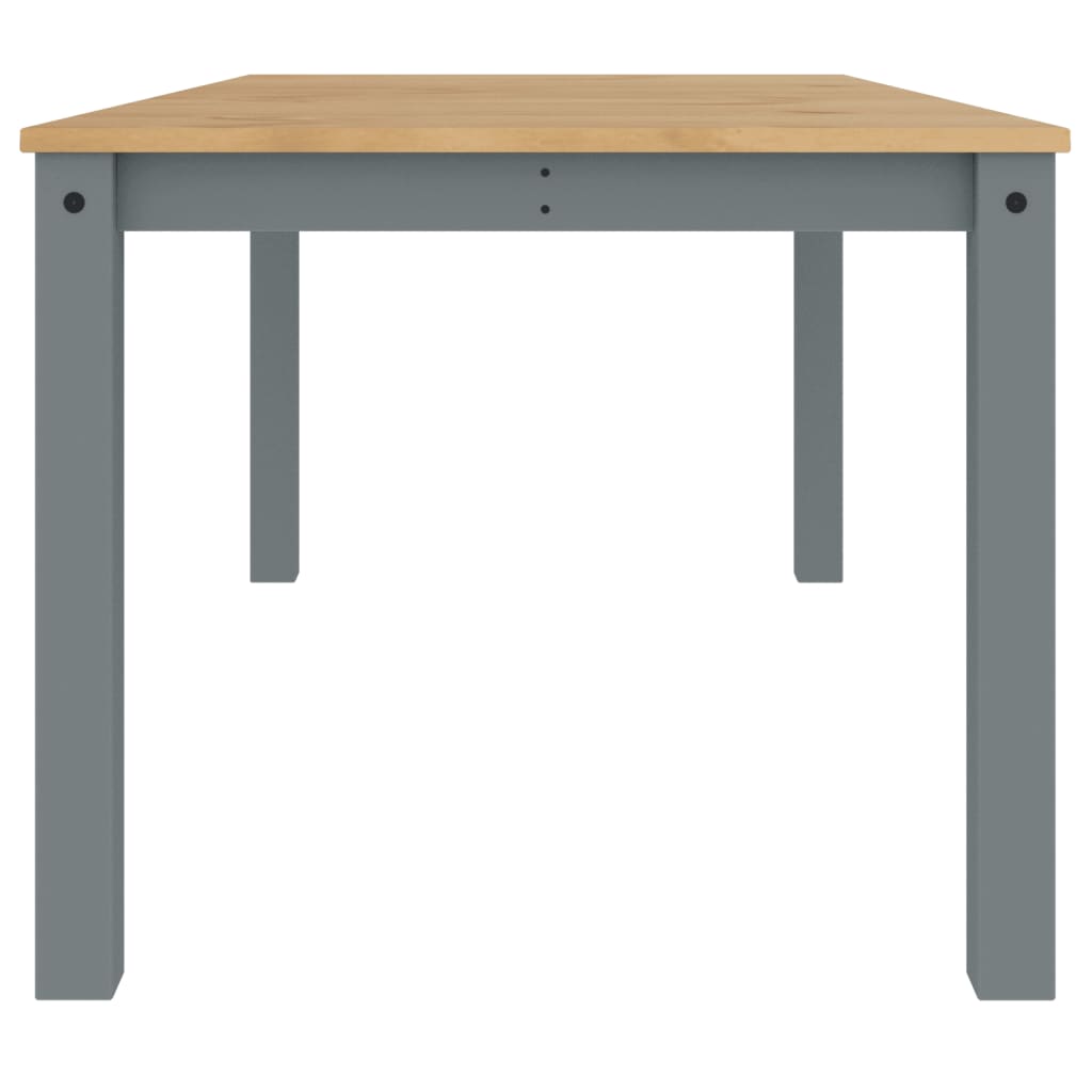 vidaXL Mesa de comedor Panama madera maciza de pino gris 180x90x75 cm