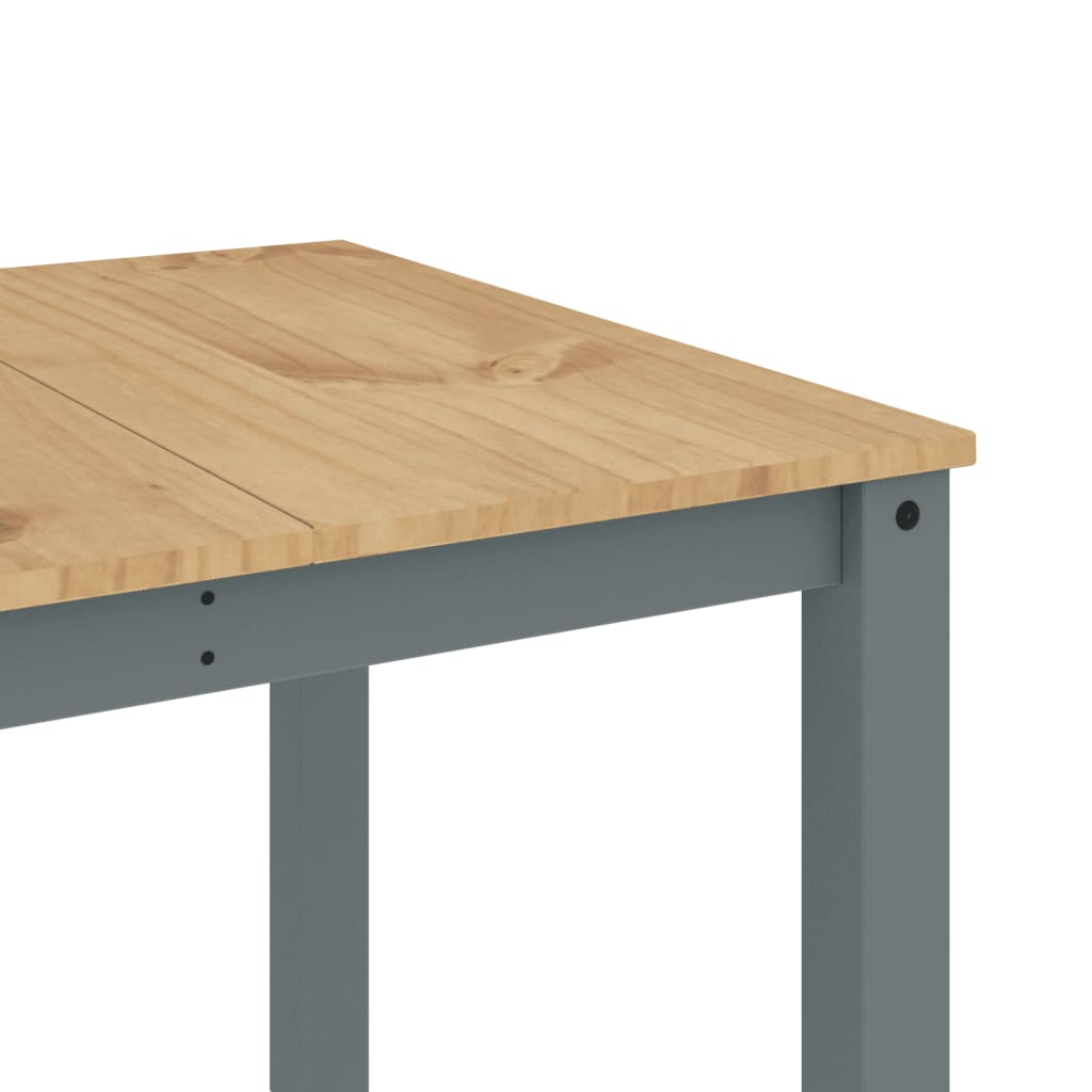 vidaXL Mesa de comedor Panama madera maciza de pino gris 180x90x75 cm