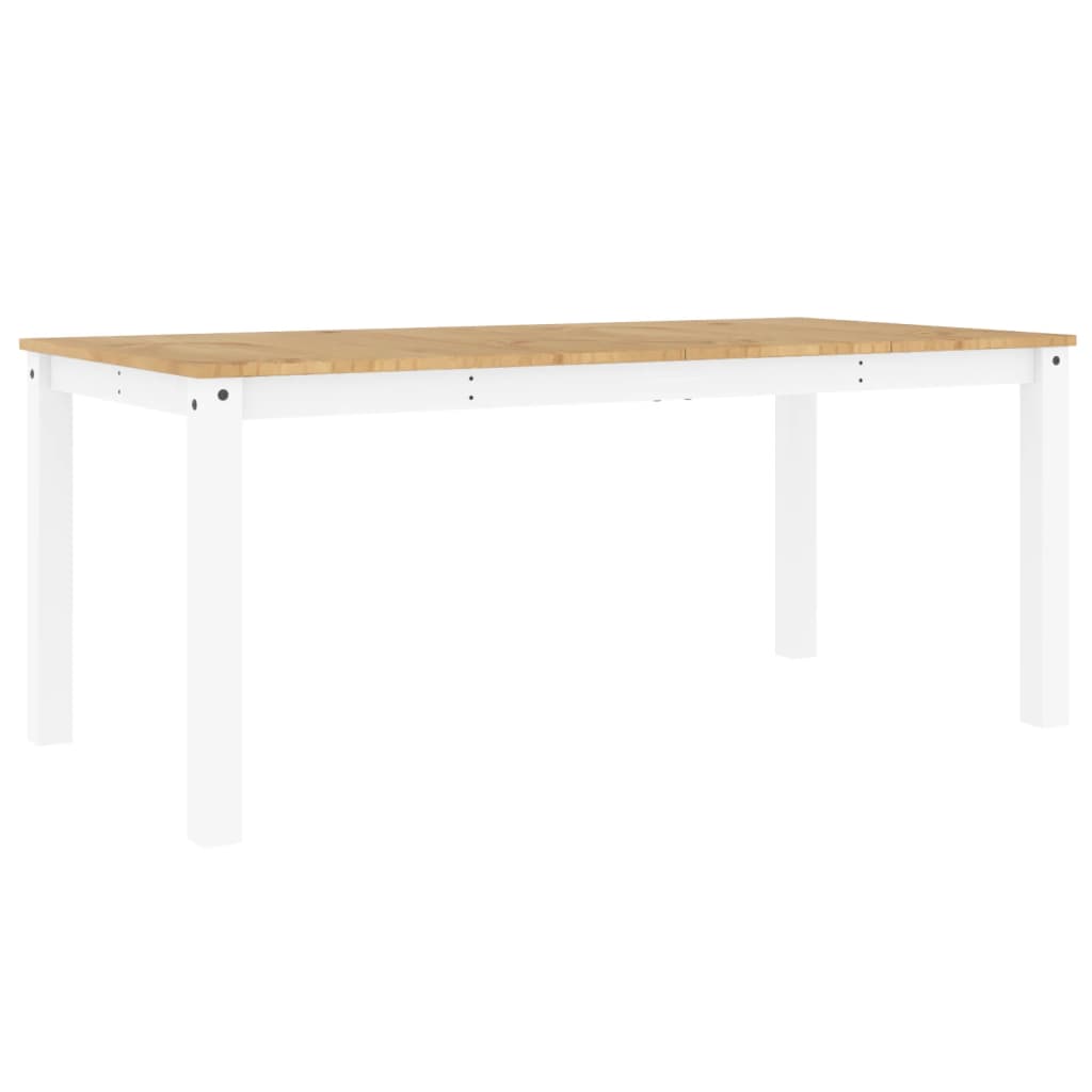 vidaXL Mesa de comedor Panama madera maciza pino blanco 180x90x75 cm