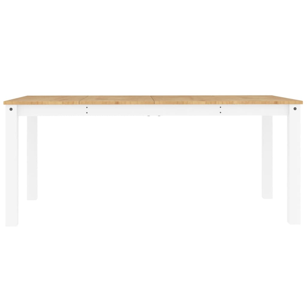 vidaXL Mesa de comedor Panama madera maciza pino blanco 180x90x75 cm