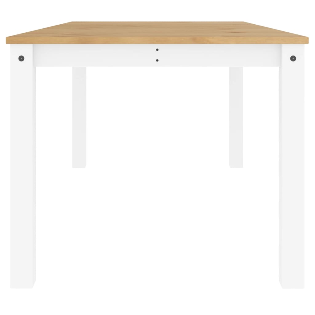 vidaXL Mesa de comedor Panama madera maciza pino blanco 180x90x75 cm