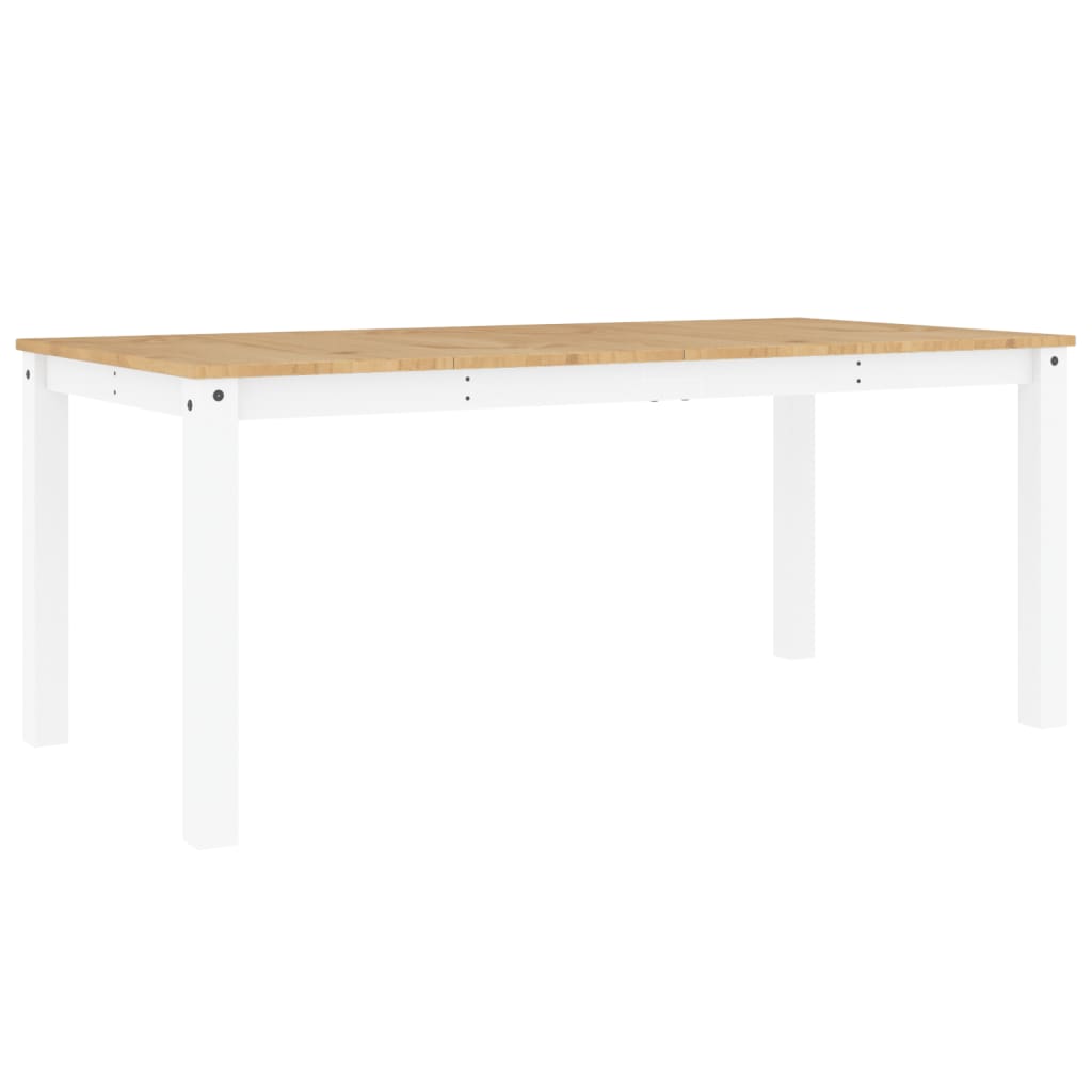 vidaXL Mesa de comedor Panama madera maciza pino blanco 180x90x75 cm