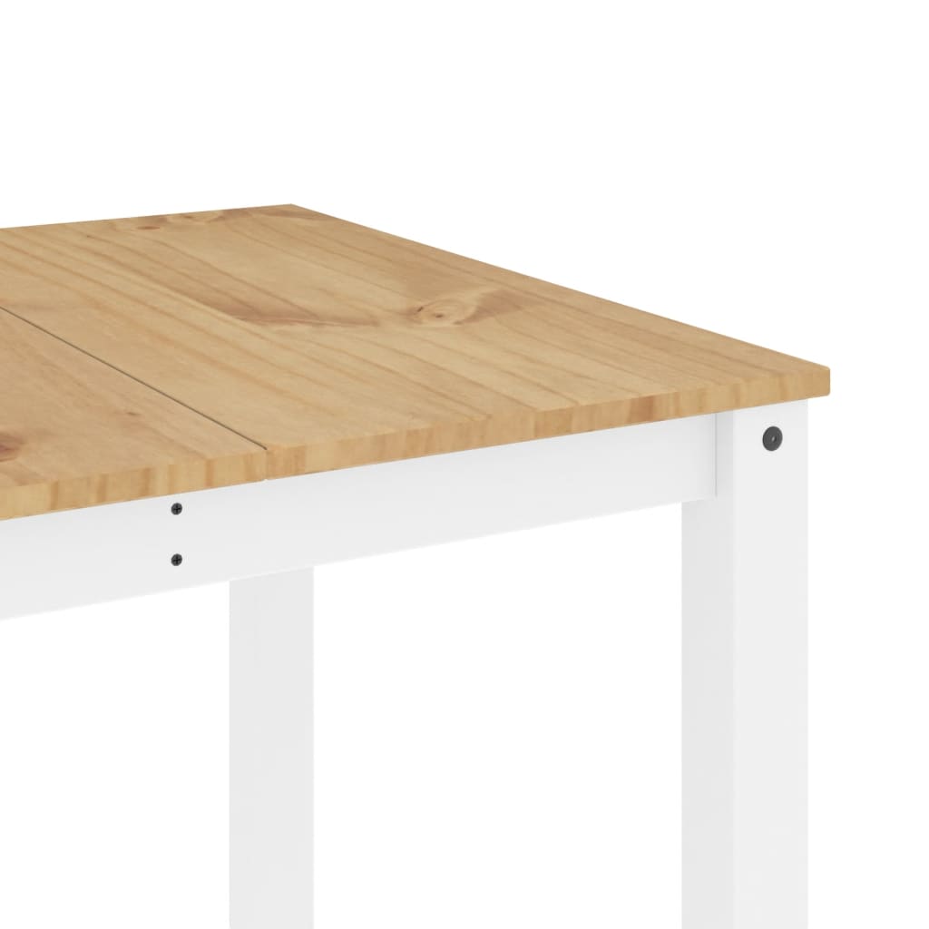 vidaXL Mesa de comedor Panama madera maciza pino blanco 180x90x75 cm