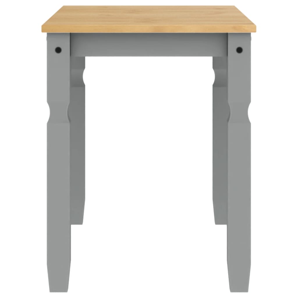 vidaXL Mesa de comedor Corona madera maciza de pino gris 112x60x75 cm