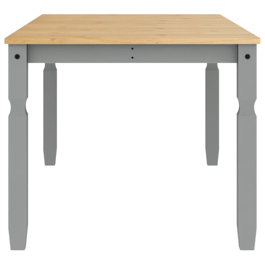 vidaXL Mesa de comedor Corona madera maciza de pino gris 180x90x75 cm