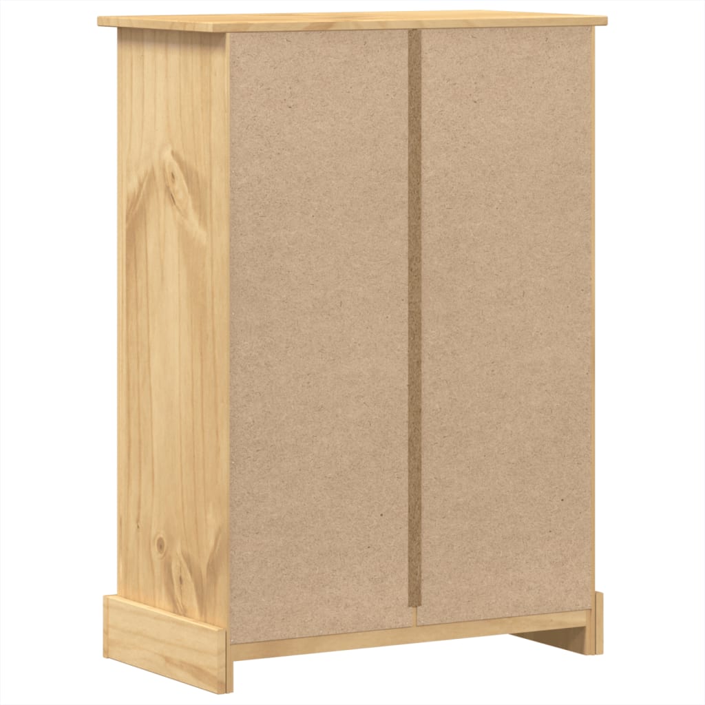 vidaXL Cómoda cajonera Corona madera maciza de pino 80x43x114 cm