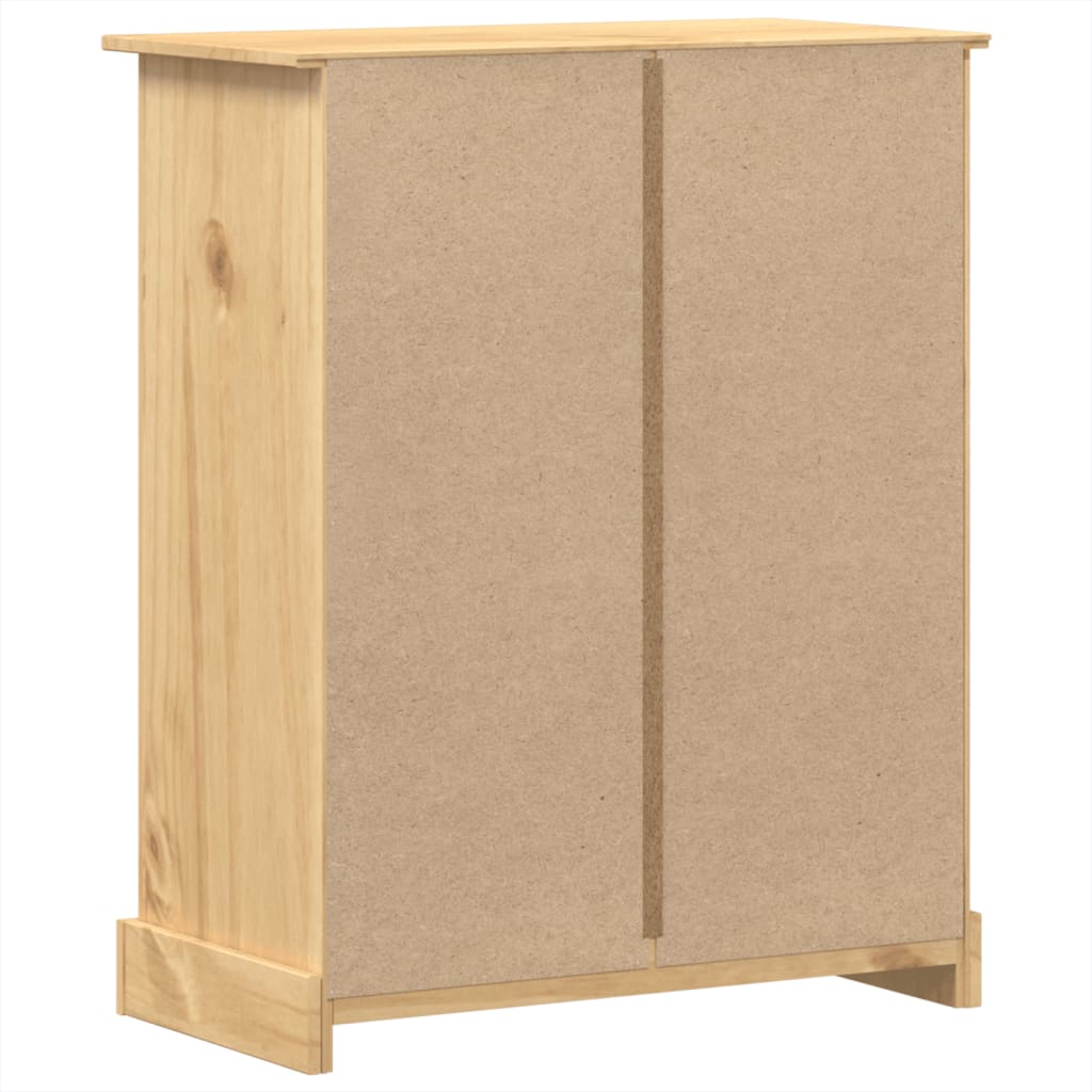 vidaXL Cómoda cajonera Corona madera maciza de pino 92x48x120 cm