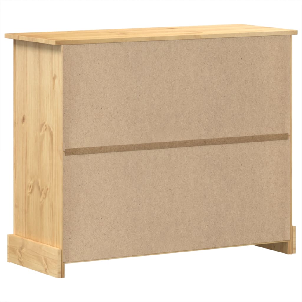 vidaXL Cómoda cajonera Corona madera maciza de pino 110x43x91 cm