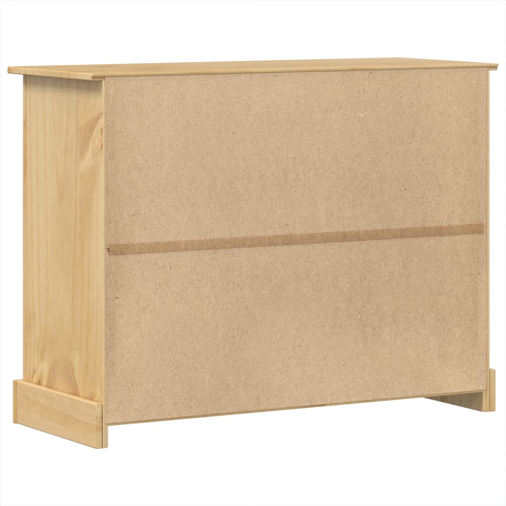 vidaXL Cómoda cajonera Corona madera maciza de pino 120x48x91 cm