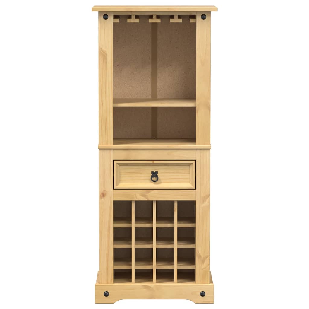 vidaXL Mueble botellero Corona madera maciza de pino 56x35x120 cm