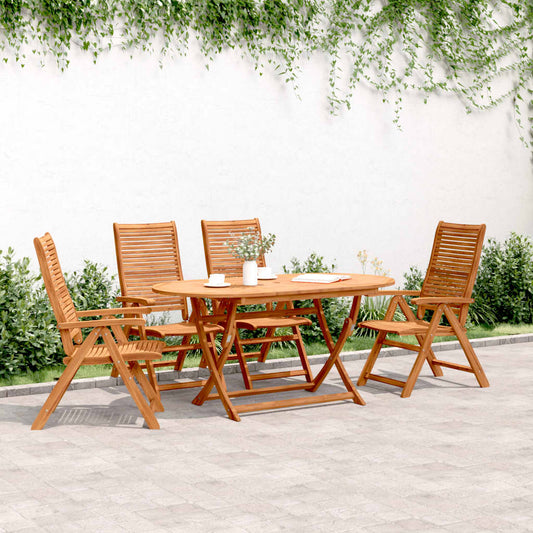 vidaXL Sillas jardín reclinables 4uds madera maciza acacia 56x72x107cm