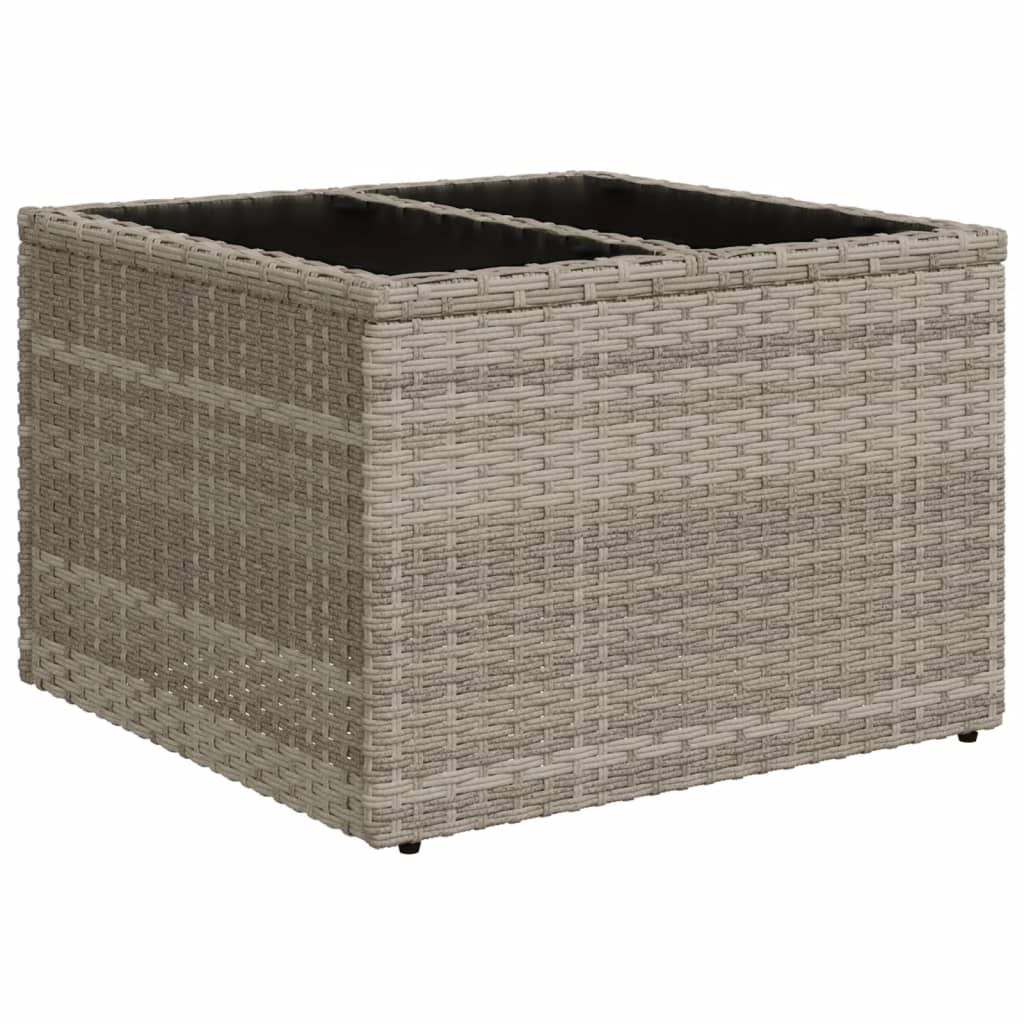 vidaXL Set muebles jardín 9 pzas y cojines ratán sintético gris claro