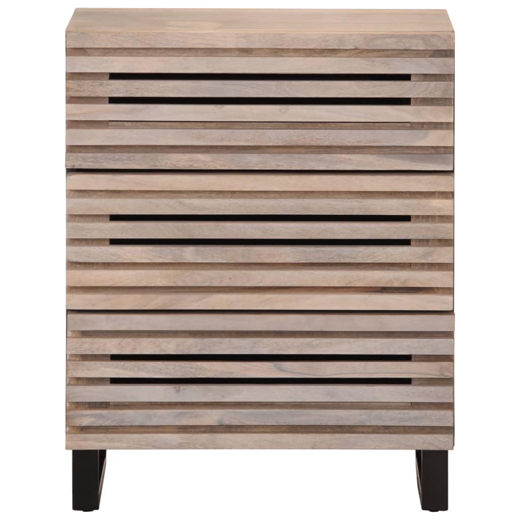 vidaXL Aparador 2 piezas madera maciza de mango 60x34x75 cm