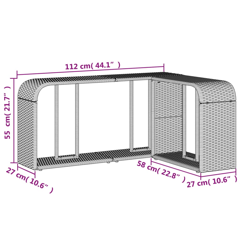 vidaXL Set de sofás de jardín 11 pzas cojines ratán sintético marrón