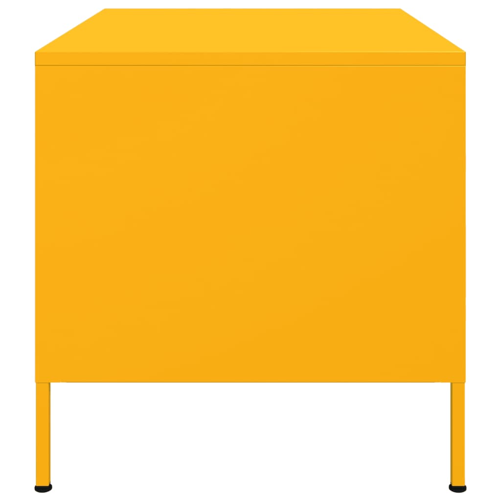 vidaXL Mesa de centro acero amarillo mostaza 68x50x50,5 cm