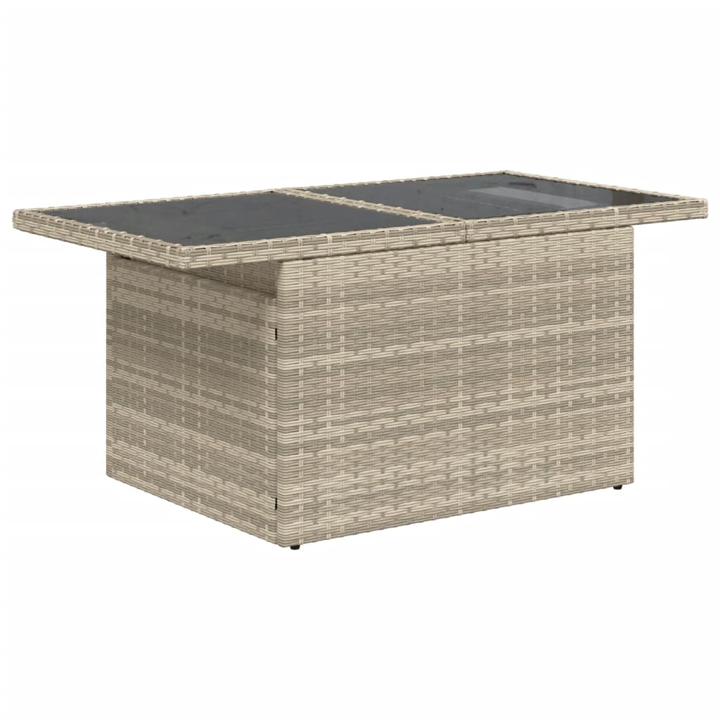 vidaXL Set muebles jardín 9 pzas y cojines ratán sintético gris claro