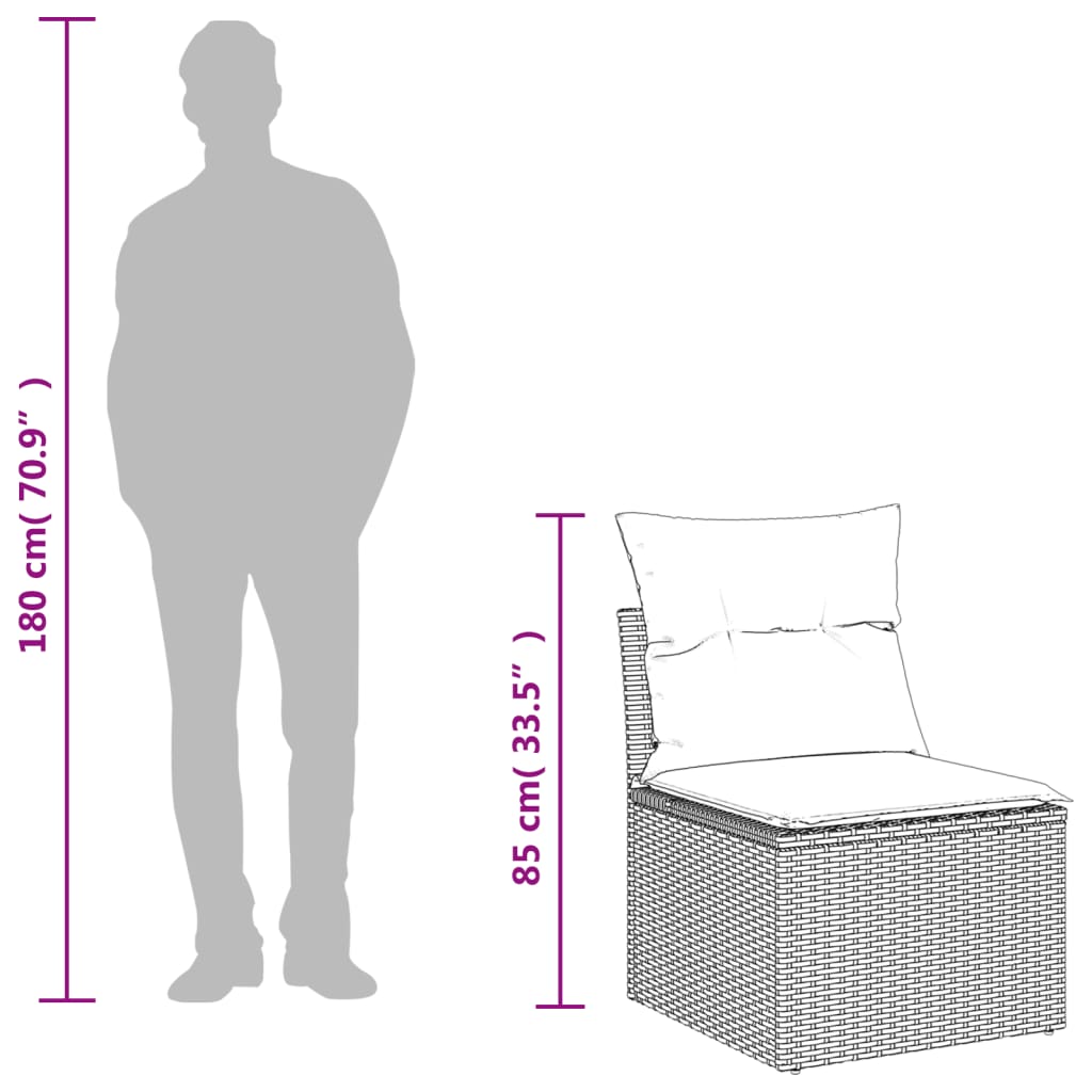 vidaXL Set comedor de jardín 5 piezas y cojines ratán sintético marrón