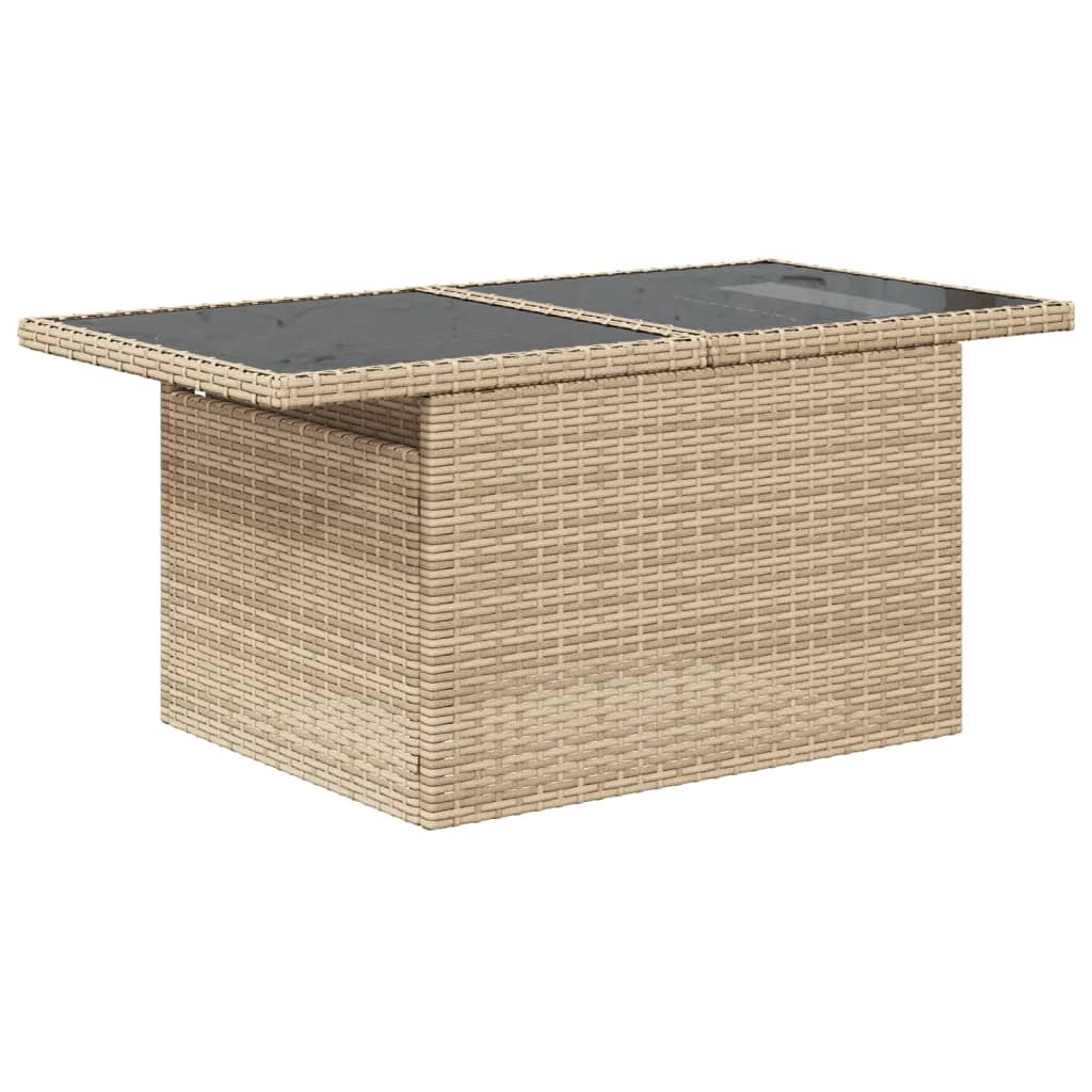 vidaXL Set sofás de jardín 7 piezas y cojines ratán sintético beige