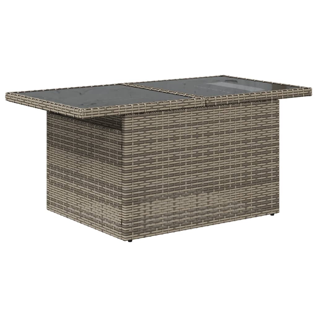 vidaXL Set de muebles de jardín 6 pzas y cojines ratán sintético gris